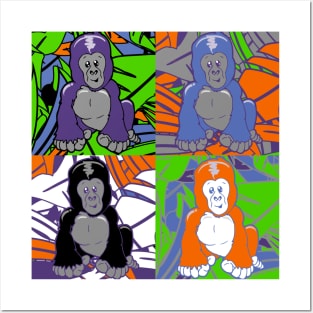 Baby Gorilla Warhol T-shirt Posters and Art